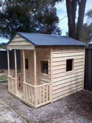 Cubby House Colours -  Monument roof and finished raw.