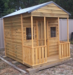 Cubby House Colours -  Ironstone Roof with a Light Stain