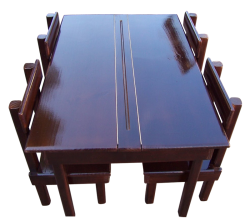 Custom Designs/Extras -  4 Seater - Chocolate Walnut