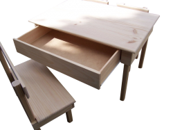 Custom Designs/Extras -  Table with 4 Chairs & Drawer