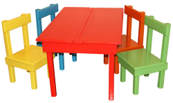 Custom Designs/Extras -  Custom Painted Table -  4 chairs (3 colours)